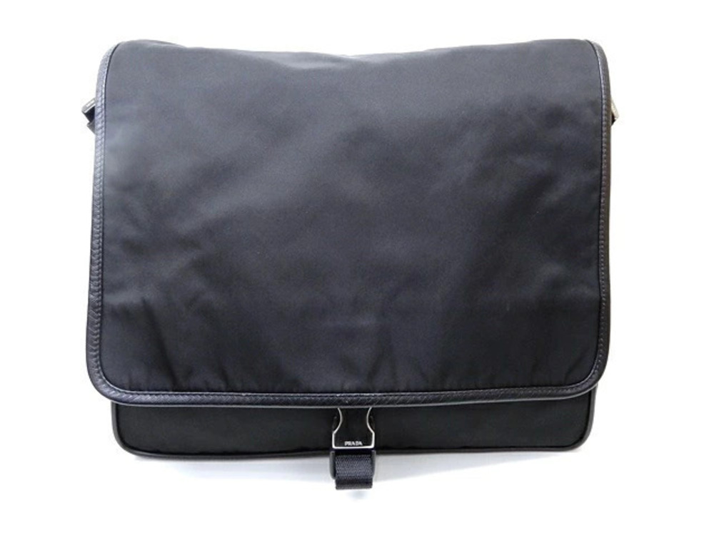 Prada bag shoulder calfskin black